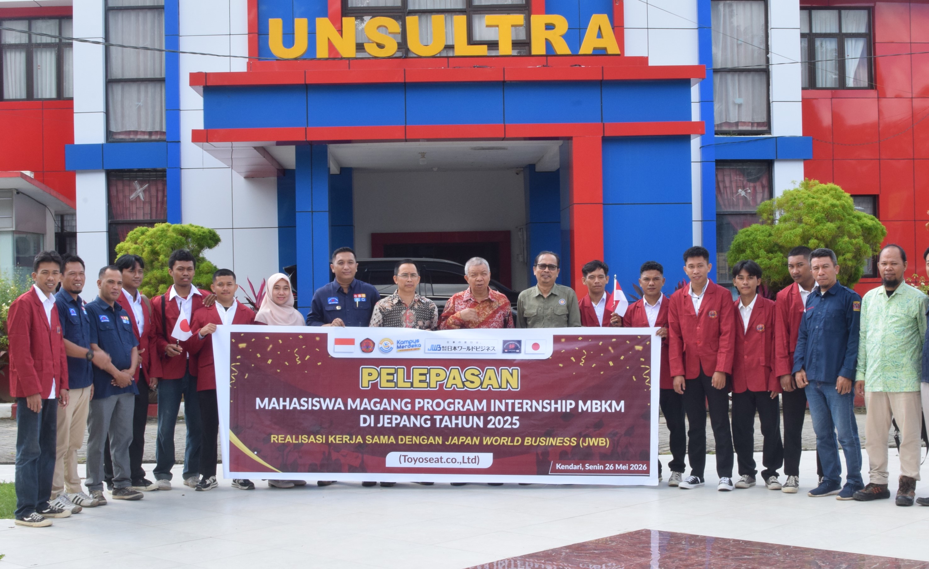 9 Mahasiswa Teknik Mesin Unsultra Ikuti Magang Industri di Jepang